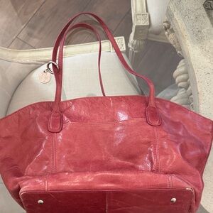 HOBO Red Leather Tote Bag